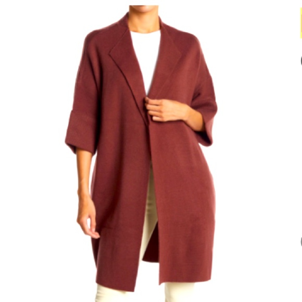 By Design 3/4 Dolman Sleeve Coatigan Sweater Color: Raisin